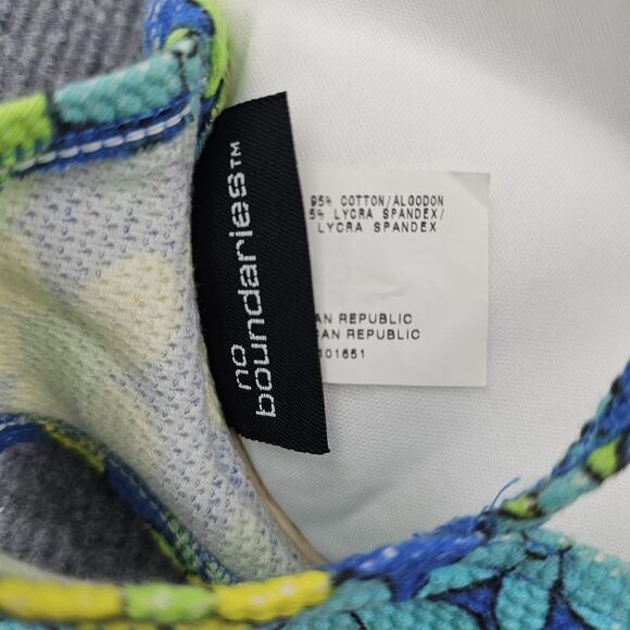 Y2K No Boundaries Bikini Swimsuit Womens Large Blue Floral Daisy Two Piece Retro - Picture 5 of 7